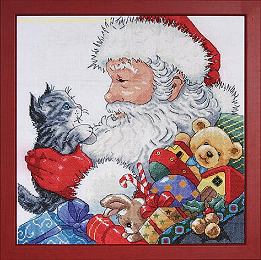 Santa With Kitten