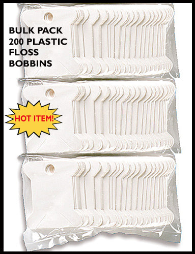 FLOSS BOBBINS - 200 BOBBIN BULK PACK 