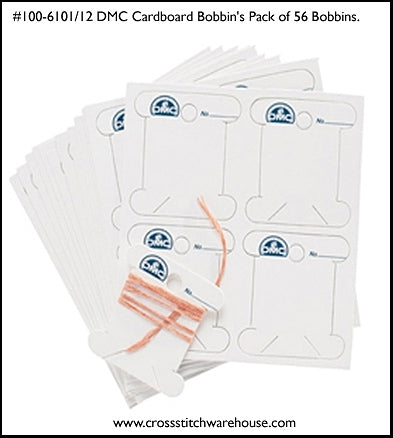 Thread Cardboard Bobbin Pattern BOBBINS - Cardboard DMC – crossstitchwarehouse.com