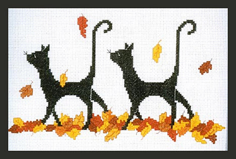 Autumn Cats - CHART & FABRIC