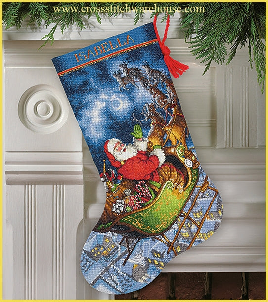 Santas Flight Stocking GOLD COLLECTION