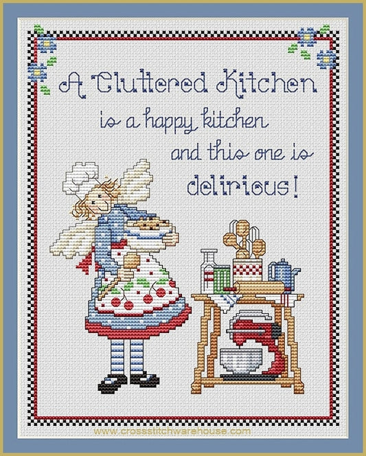 Cluttered kitchen