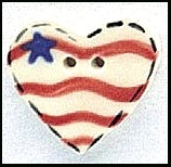 Large Heart With Star & Flag