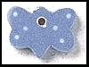 Petite Blue Butterfly With Polka Dots