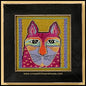 Wild Pink Cat AIDA Kit & Frame