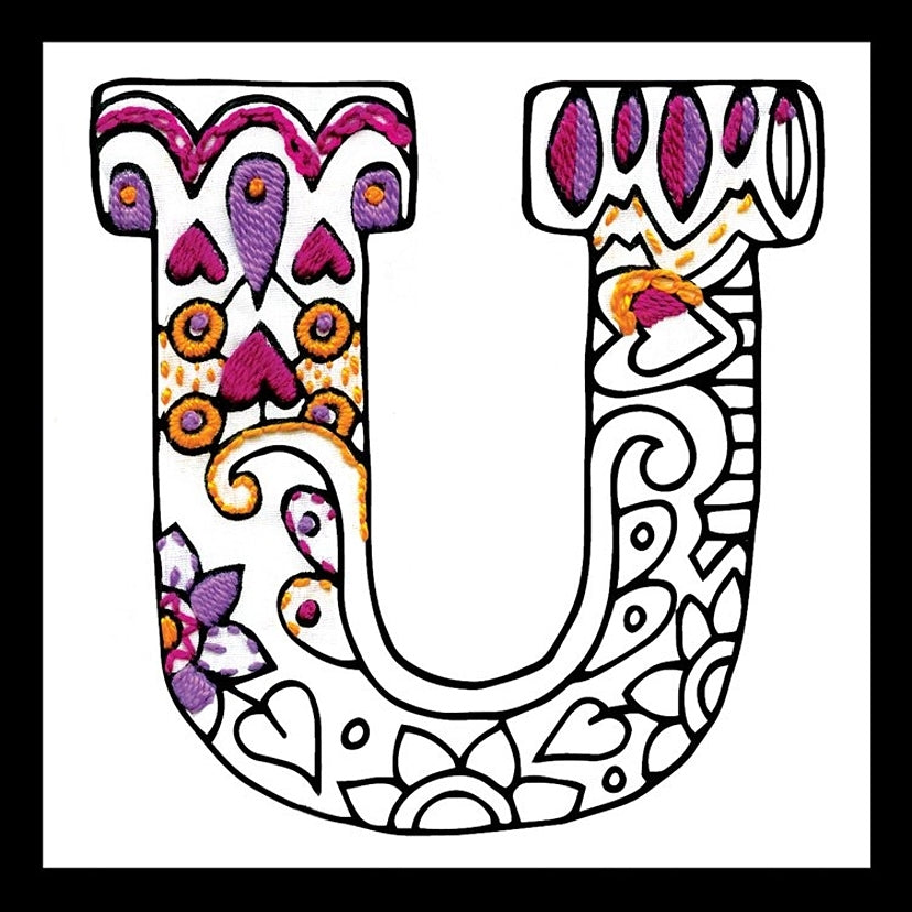 Zenbroidery Letter U