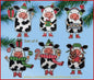 Christmas Cows Ornaments