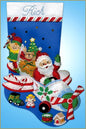 Flying Santa Stocking