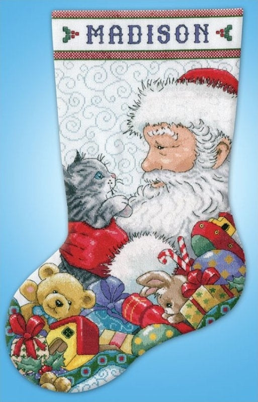 Santa and Kitten STOCKING