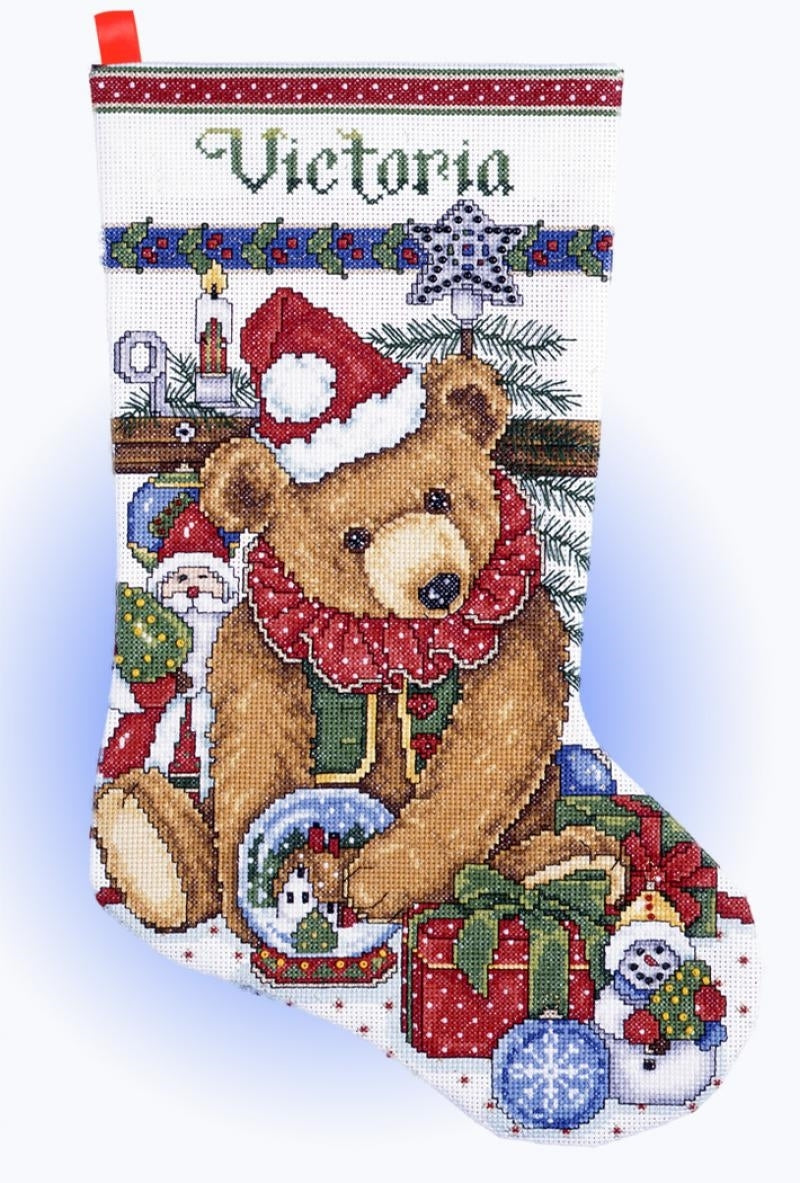 Victorian Bear Stocking