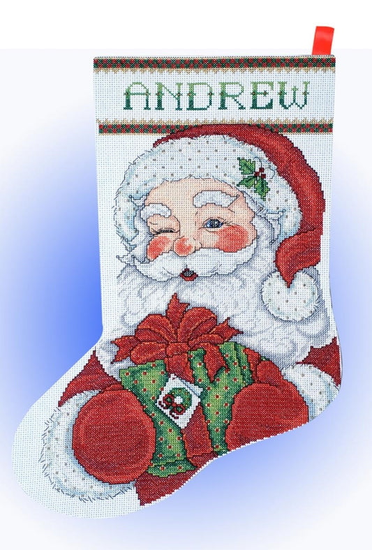 Winking Santa Stocking