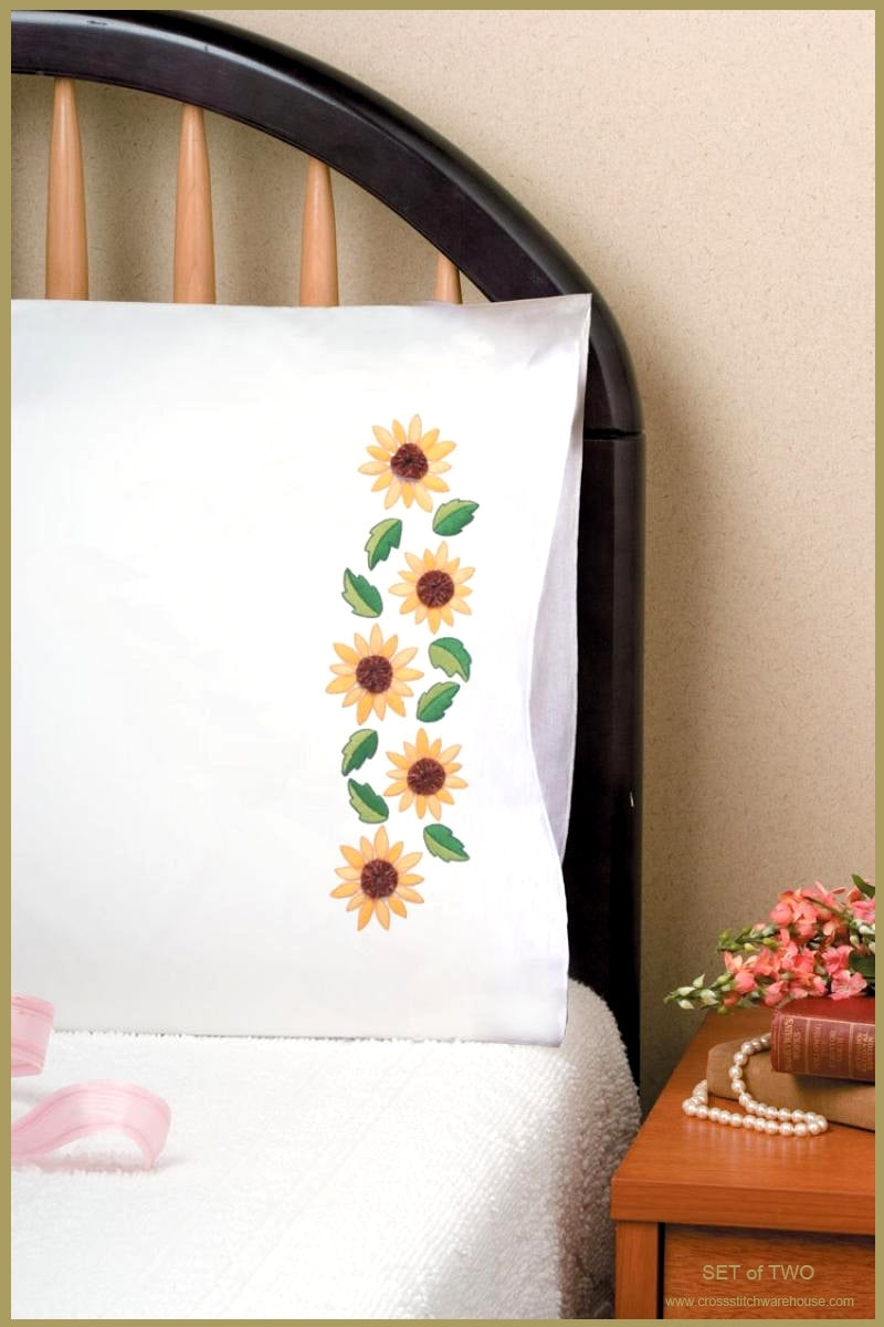 Sunflower Yo Yo - PILLOW CASES