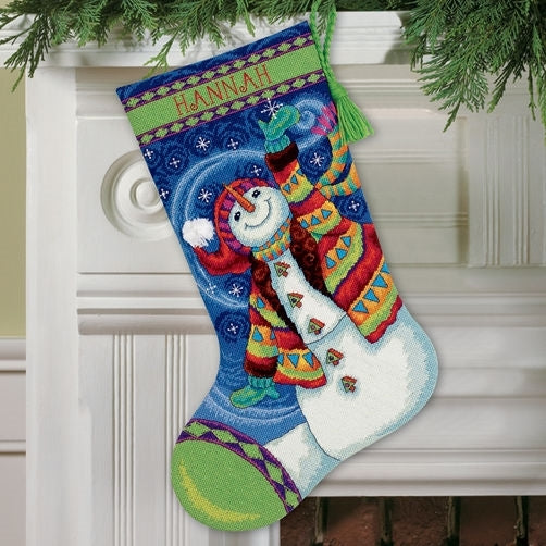 Happy Snowman Stocking