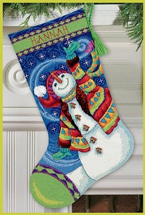 Happy Snowman Stocking