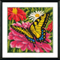 Butterfly and Zinnias - NEEDLEPOINT