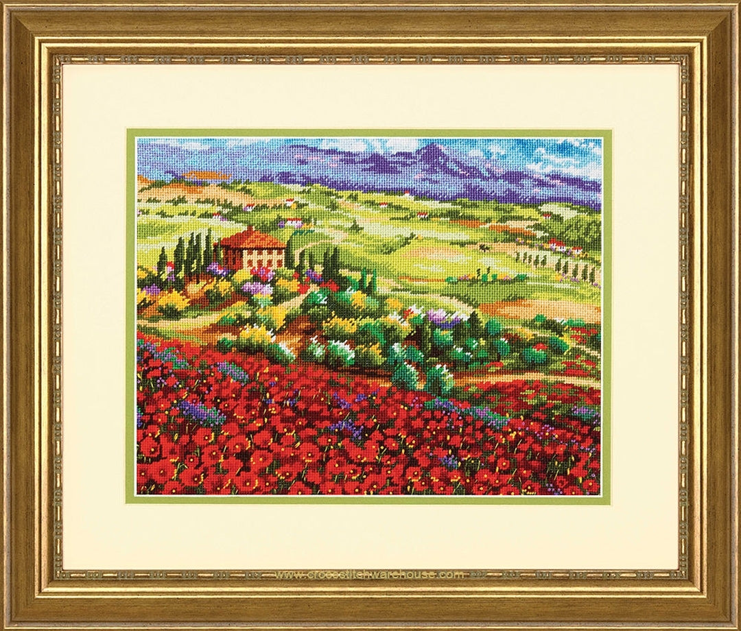 Tuscan Poppies - NEEDLEPOINT