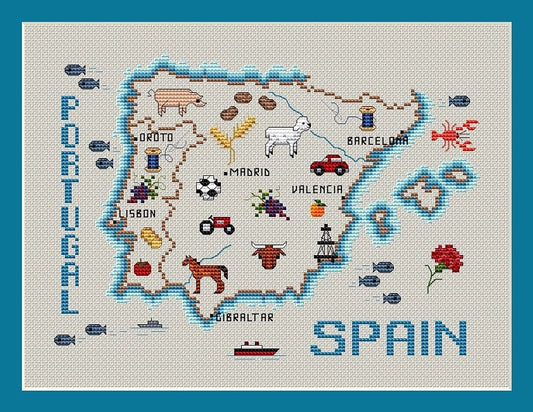 Spain & Portugal Map