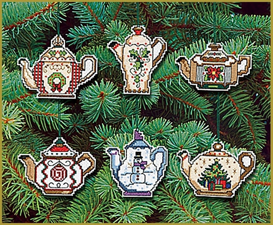 Christmas Teapot ORNAMENTS