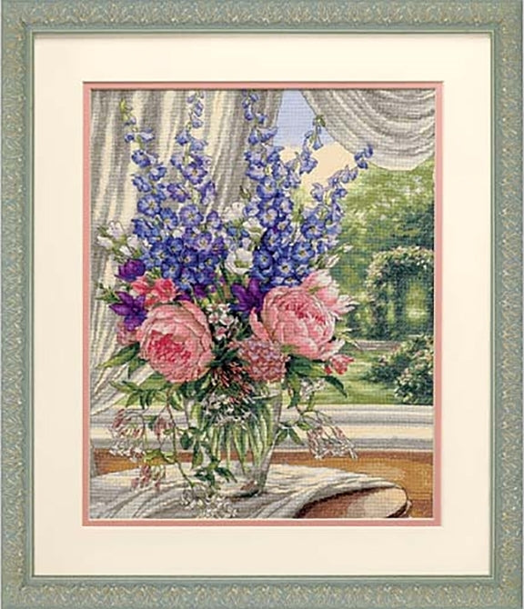 Peonies And Delphiniums  GOLD