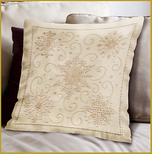 PILLOW - Snowflakes CANDLEWICK