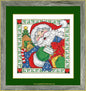 Jolly Santa HO HO HO  CHART & FABRIC