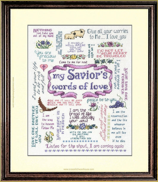 My Saviors Words - CHART & FABRIC