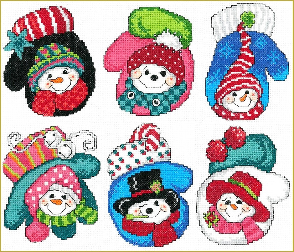 CHART - Snowman Mittens - ORNAMENTS