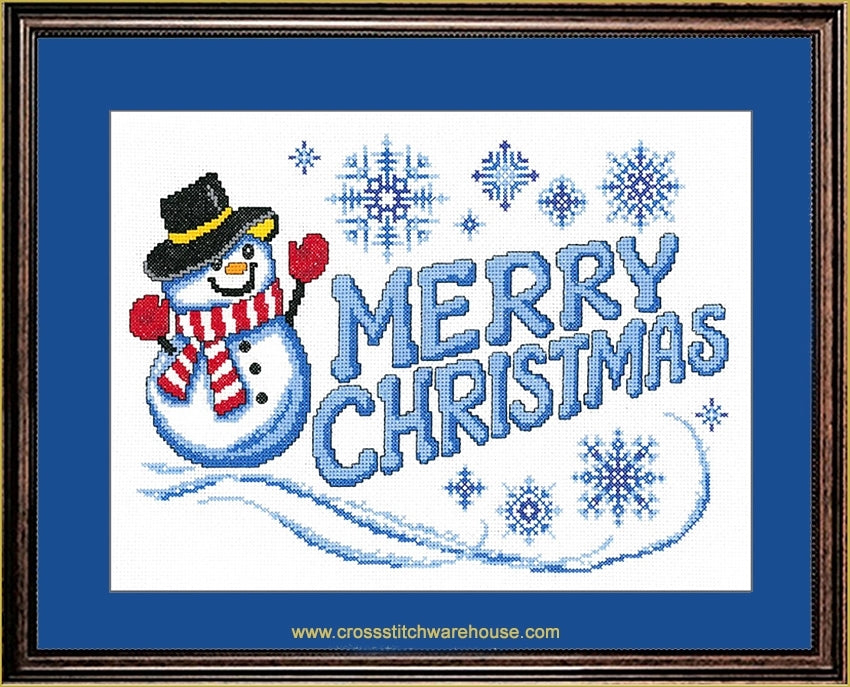 Christmas Snowman - CHART & FABRIC