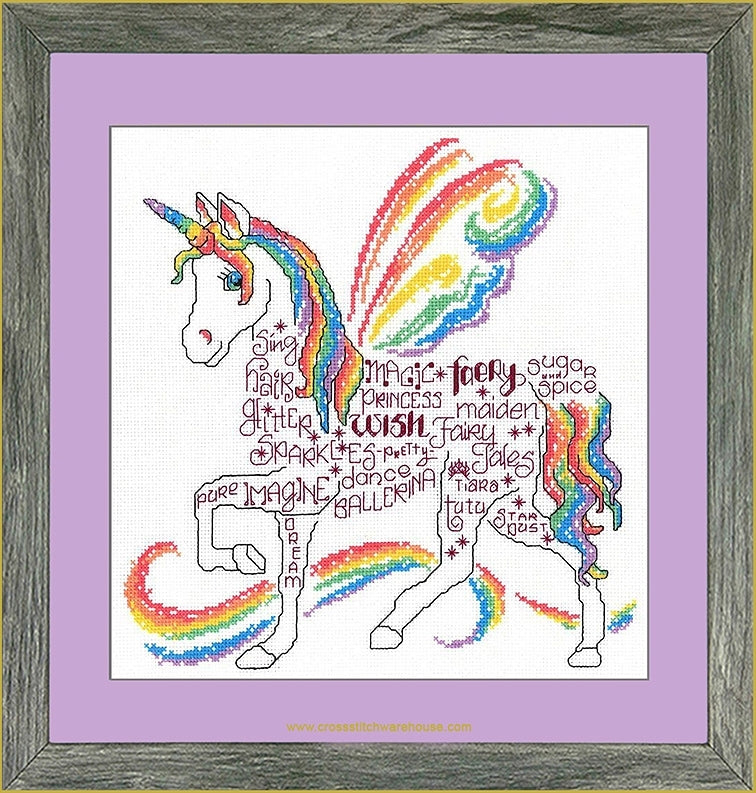 Rainbow Unicorn - CHART & FABRIC