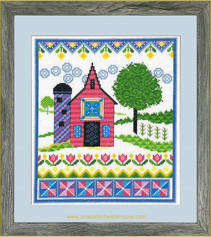 Barn With Spring Quilts - COMPLETE