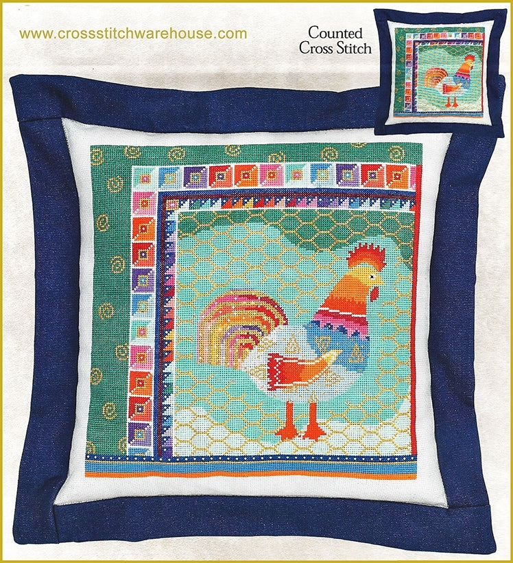 Rainbow Hen PILLOW/PICTURE