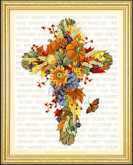 Floral Cross - FALL - CHART ONLY