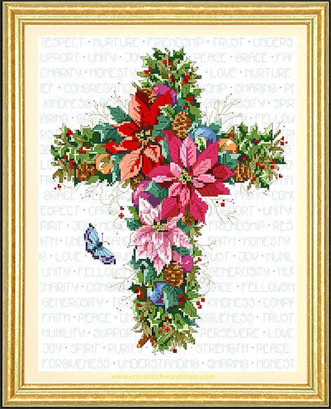 Floral Cross - WINTER - CHART ONLY