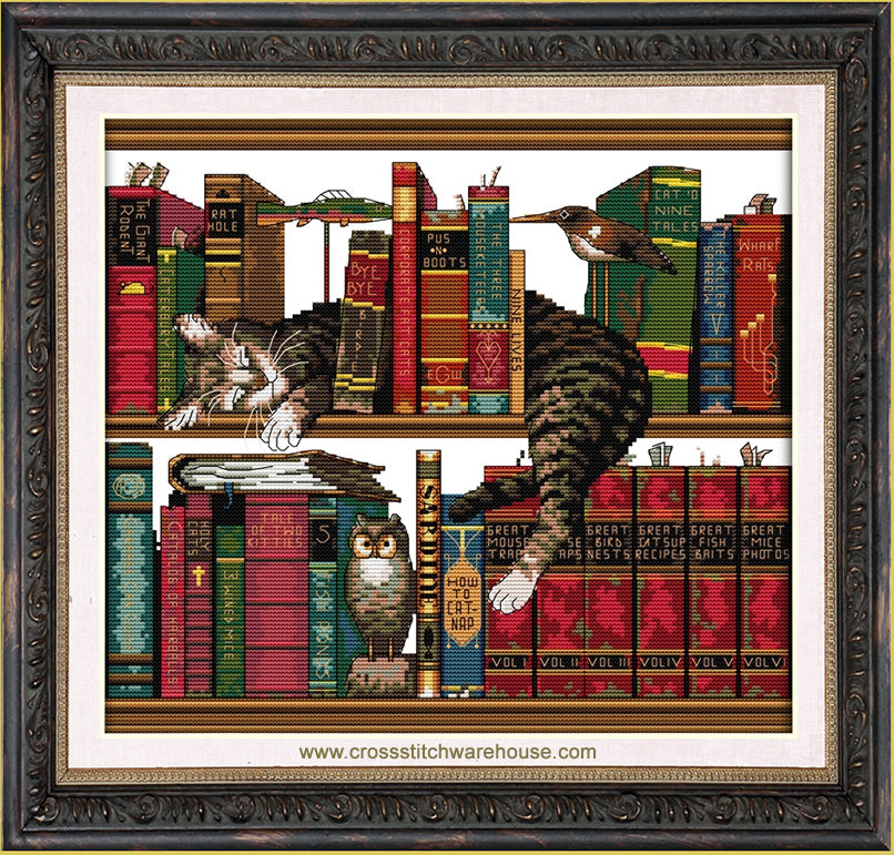Kit Napping Post Cross Stitch Kit - Cat Napping – crossstitchwarehouse.com
