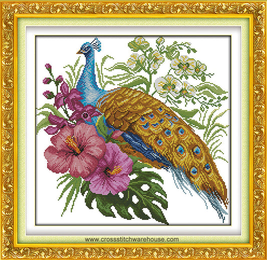 Tropical Peacock Tapestry