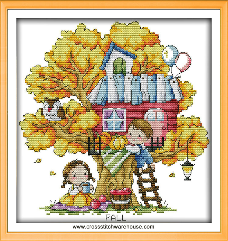 Fun Tree House in Fall