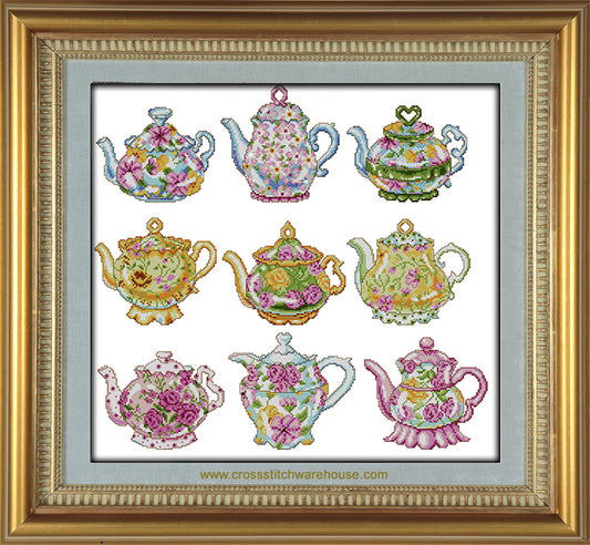 SAMPLER - Victorian Tea Pots