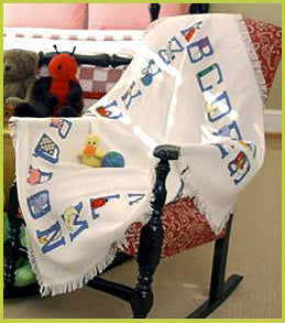 AFGHAN - Baby Alphabet Afghan 5.5" Squares