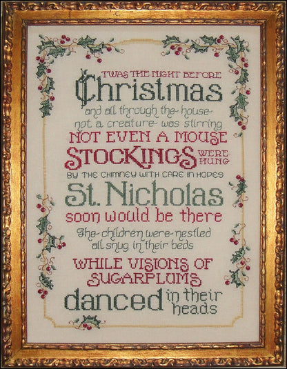 T'was The Night Before Christmas - CHART & FABRIC