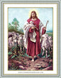 The Good Shepherd - on 14ct. Antique White Aida