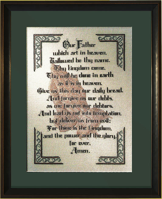 The Lord's Prayer - On 14ct. White Aida.