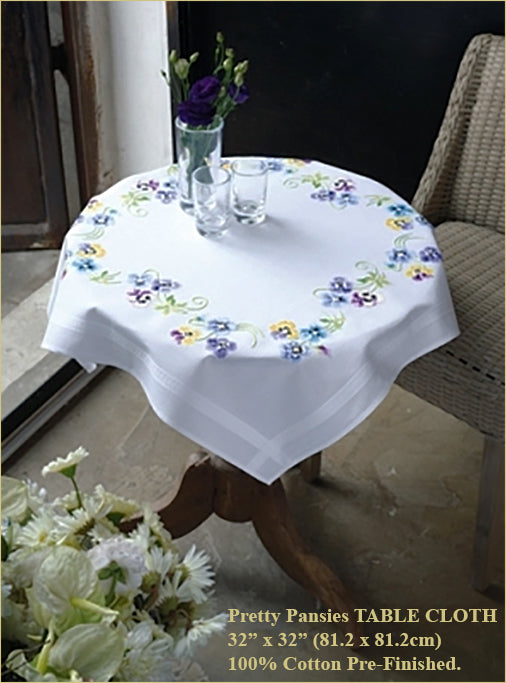 Pretty Pansies - TABLE CLOTH