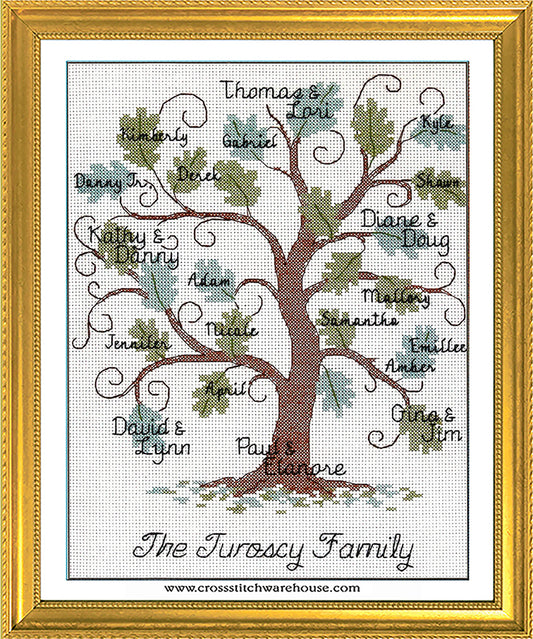 Curvy oak Tree Family Tree