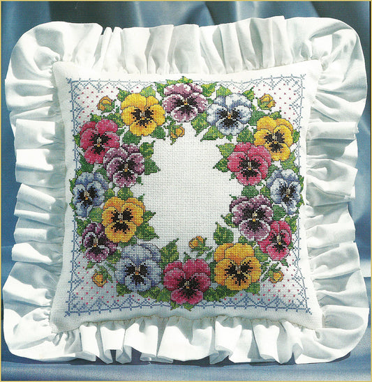 Pansy Wreath PILLOW