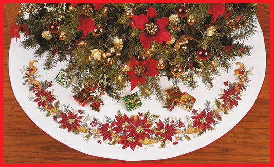 TREE SKIRT - Poinsettia