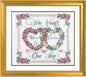 Two Hearts One Love WEDDING SAMPLER