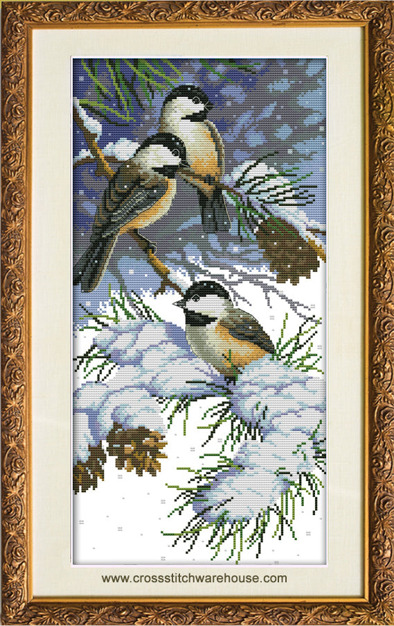 Chickadees and Pinecones