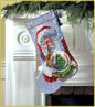 Snow Globe Santa Stocking