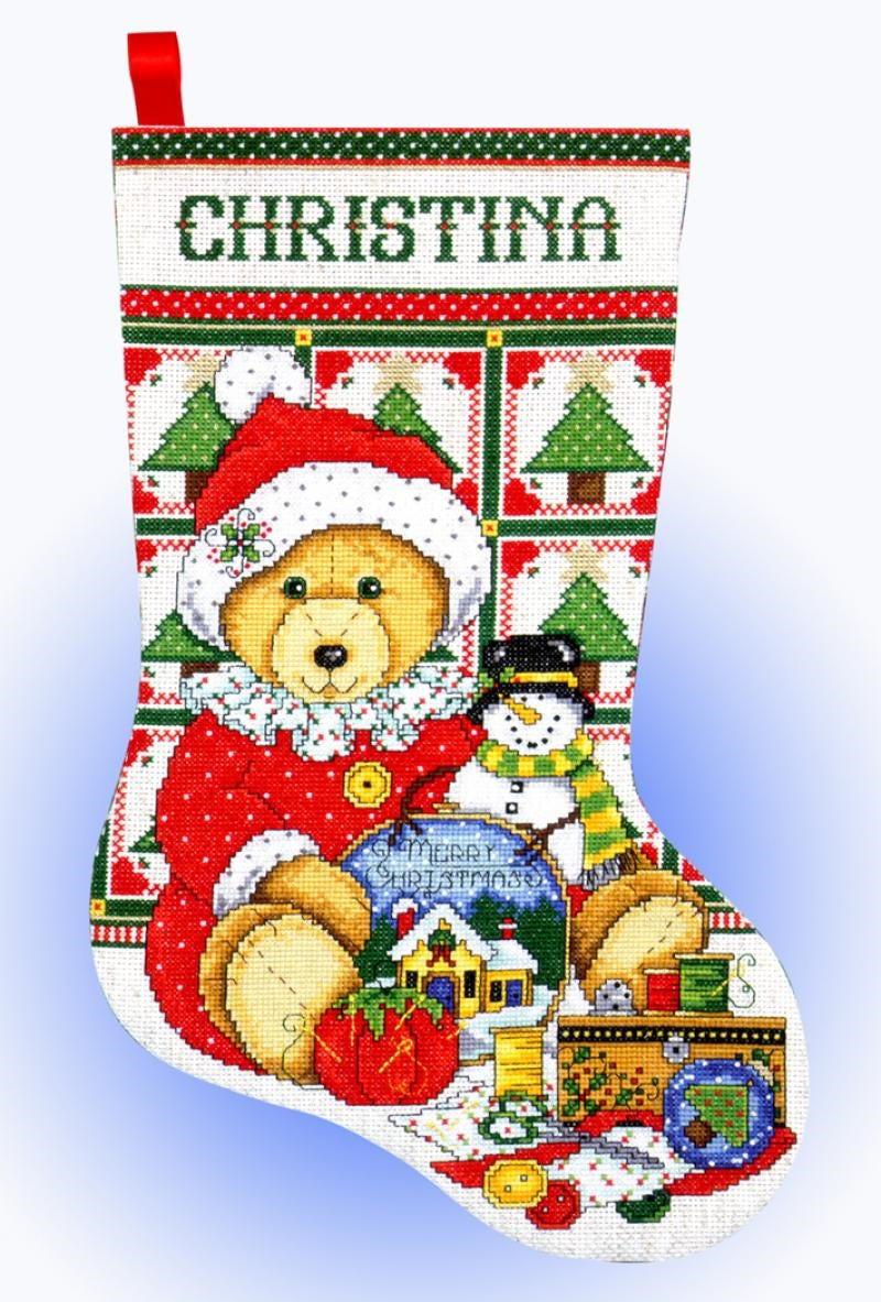 Teddy Bear Santa Stocking - copy