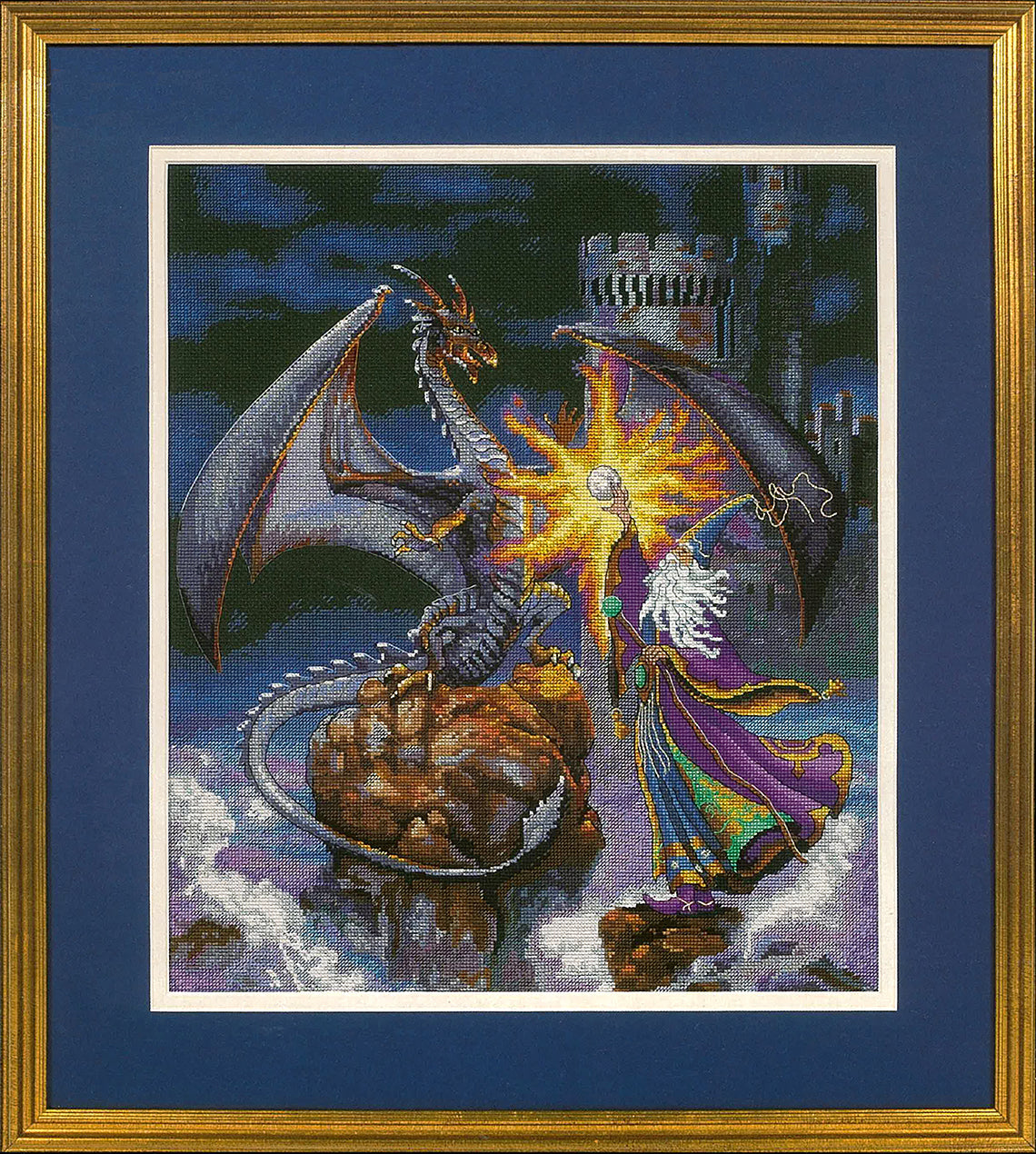 Cross Stitch Kit - Magnificent Wizard and Dragon – crossstitchwarehouse.com